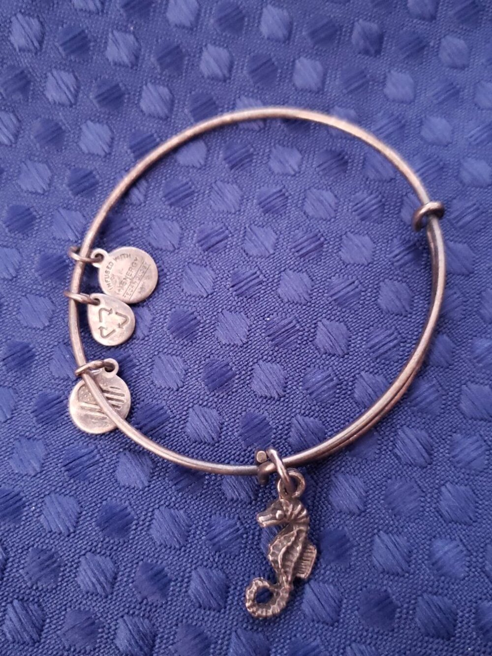 Alex and Ani Seahorse Beach Silver Charm Bracelet Adjustable Bangle 299